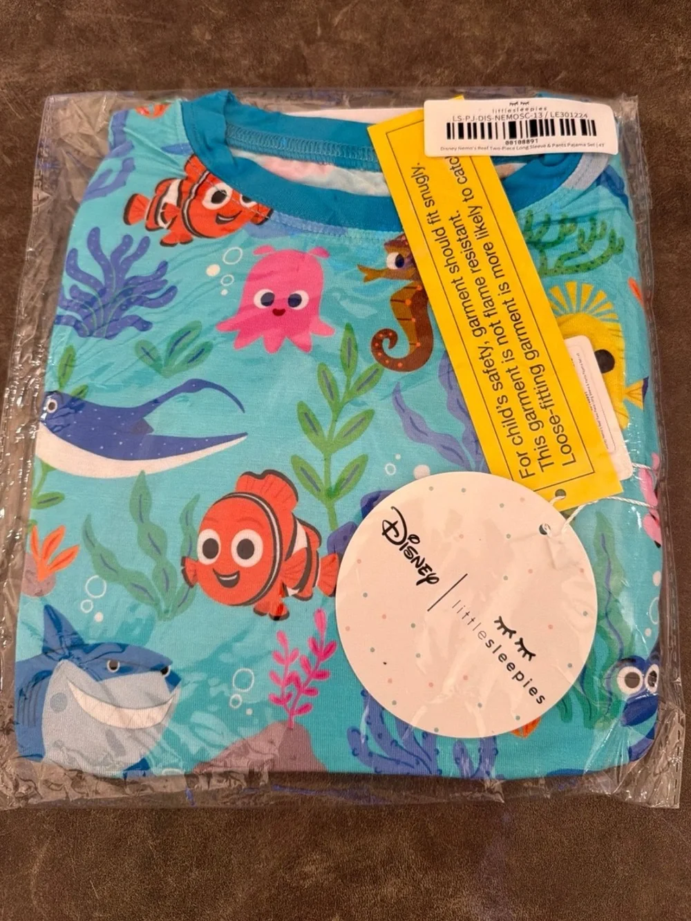 Little Sleepies x Disney Nemo’s reef pajama set long sleeve & pants